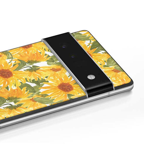 Bouffants and Broken Hearts Sunflowers Google Pixel 6 Pro Skin